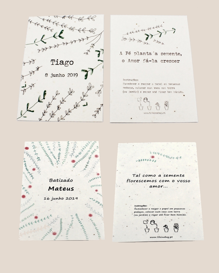 Imagem de Postal | Folheto | Flyer em papel com sementes